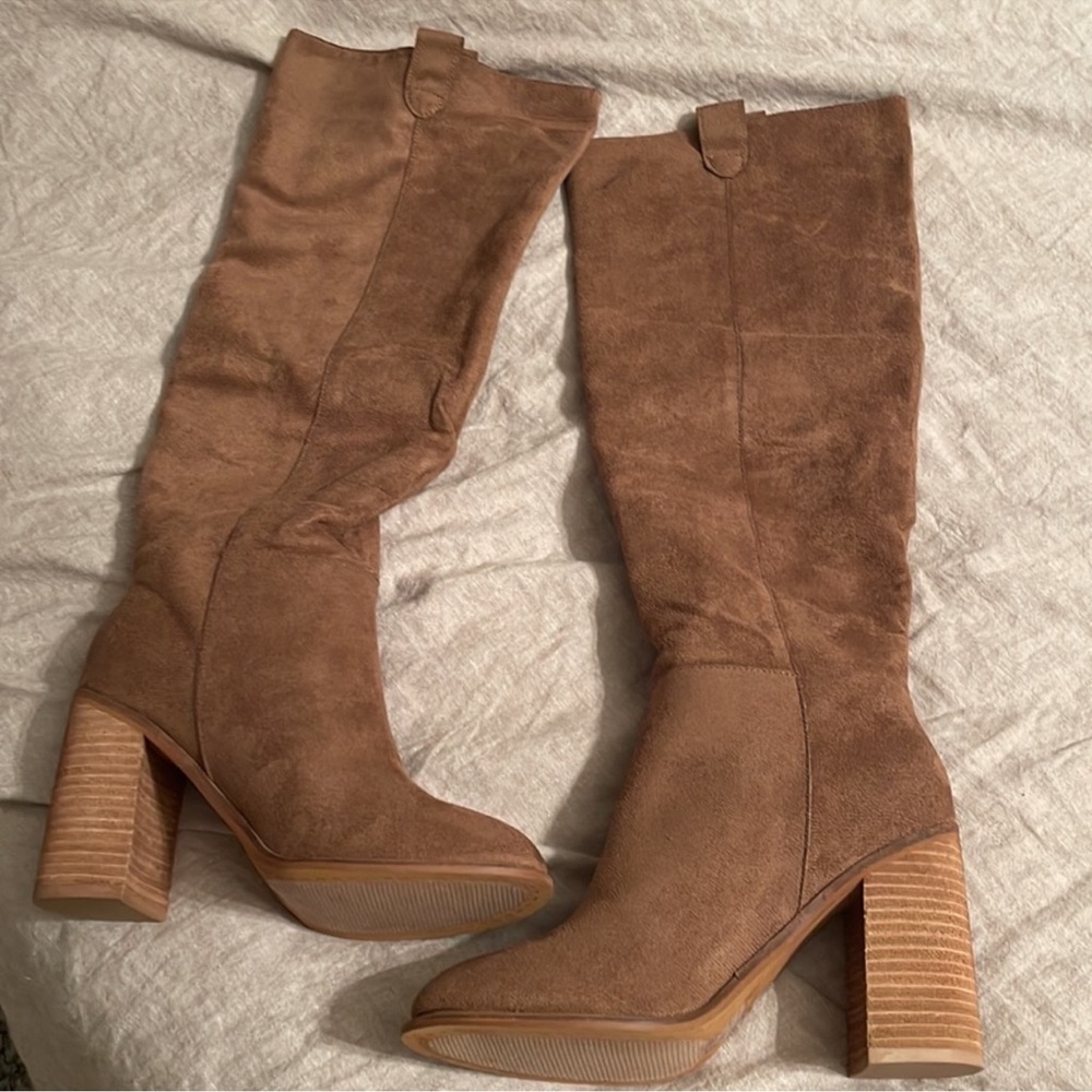 Miracle Miles over the knee boots - camel color